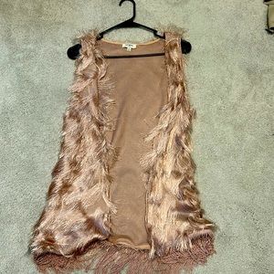 Umgee pink fringe vest! So cute!
